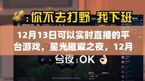 星光璀璨之夜，12月13日平台游戏直播盛典回顾与实时直播体验