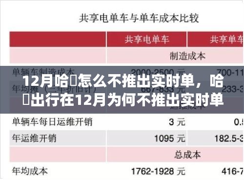 哈啰出行12月未推出实时单功能，深度解析背后的原因与考量