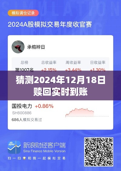 2024年12月18日基金赎回实时到账预测