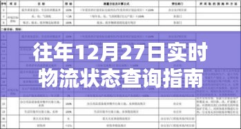 往年12月27日物流实时状态查询指南