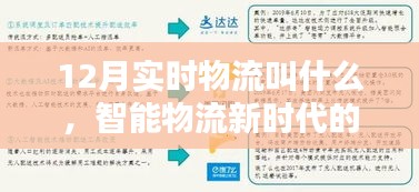 智能物流新时代的即时配送服务，12月实时物流解析