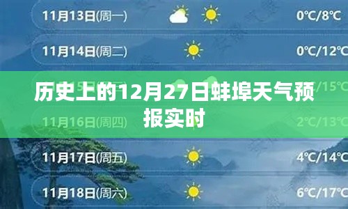 历史上的蚌埠天气预报实时查询，聚焦十二月二十七日天气动态