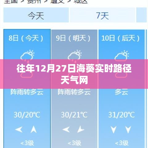 海葵实时路径天气预报，往年12月27日动态监测