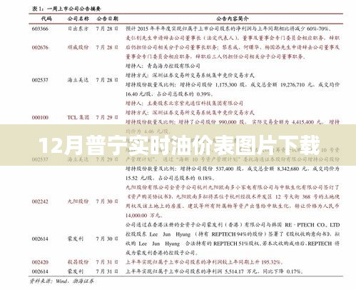 普宁最新油价表图片下载（12月实时更新）