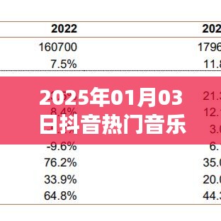 抖音热门音乐话题大盘点（2025年1月3日）