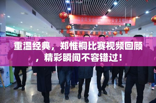 重温经典，郑惟桐比赛视频回顾，精彩瞬间不容错过！