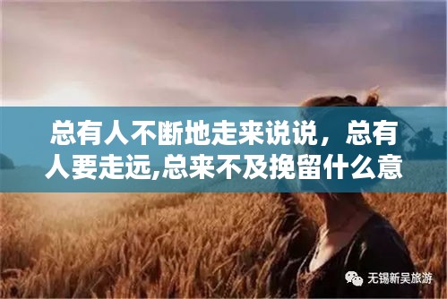 总有人不断地走来说说，总有人要走远,总来不及挽留什么意思 