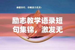 励志教学语录短句集锦，激发无限潜能的励志名言
