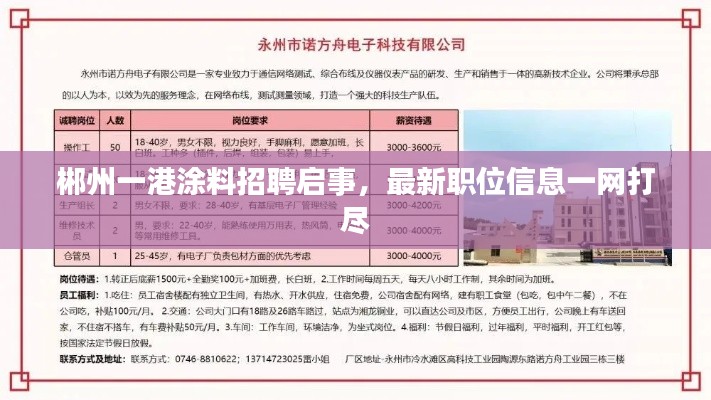 郴州一港涂料招聘启事，最新职位信息一网打尽