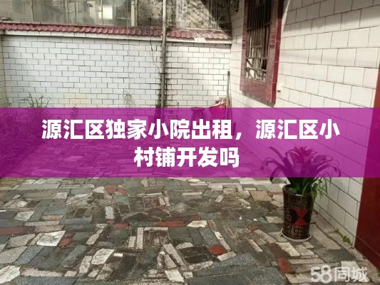 源汇区独家小院出租，源汇区小村铺开发吗 
