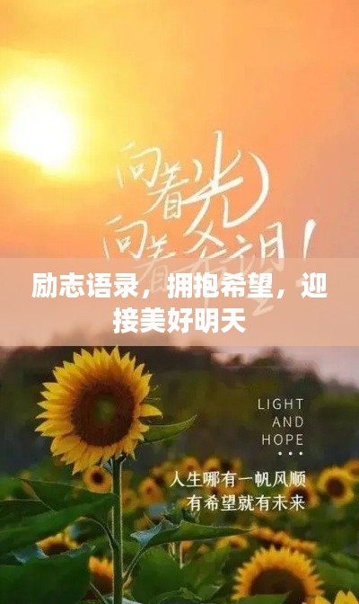 励志语录，拥抱希望，迎接美好明天