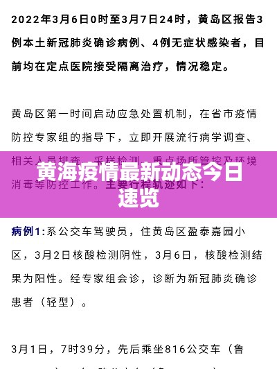 黄海疫情最新动态今日速览