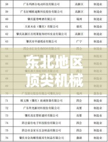 东北地区顶尖机械公司排名榜单揭晓！