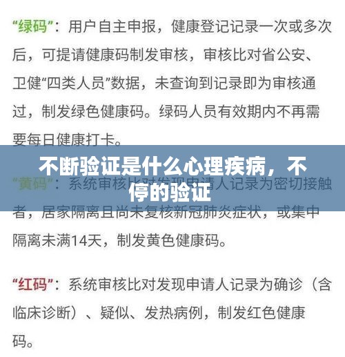 不断验证是什么心理疾病，不停的验证 