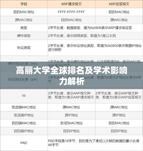 高丽大学全球排名及学术影响力解析