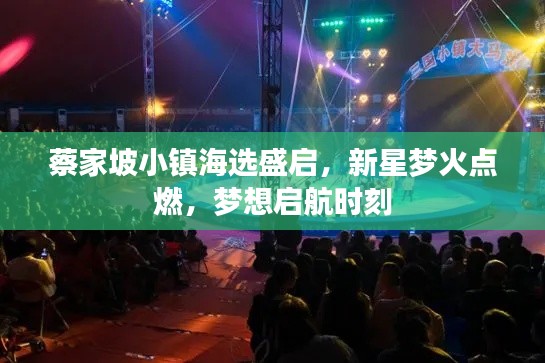 蔡家坡小镇海选盛启，新星梦火点燃，梦想启航时刻